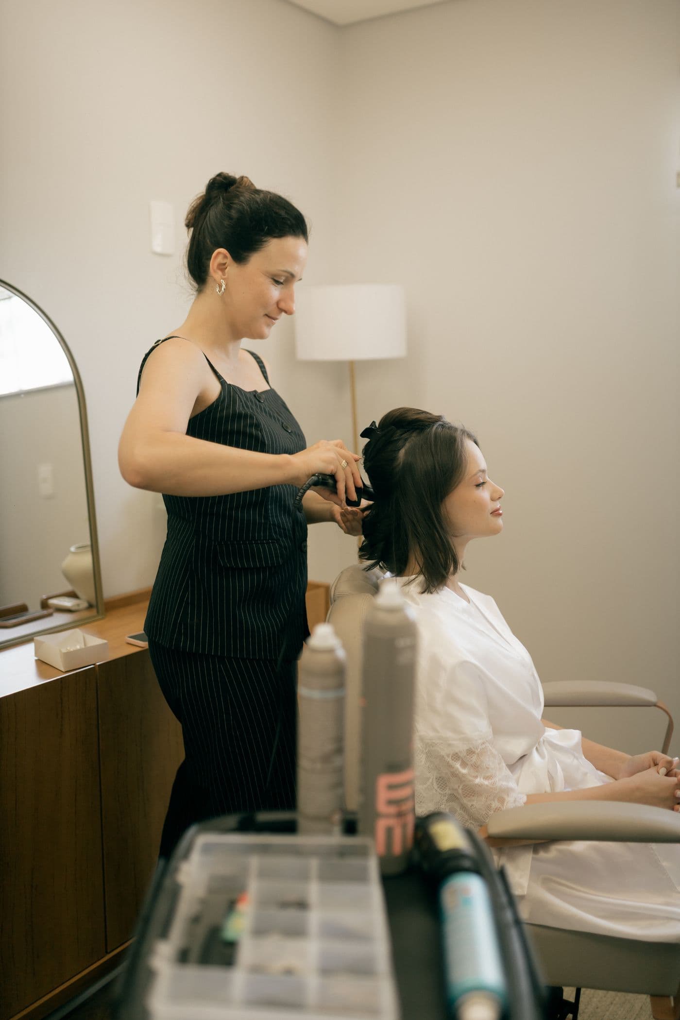 Your Local Salon concept presentation featuring an elevated stylist-at-work image
